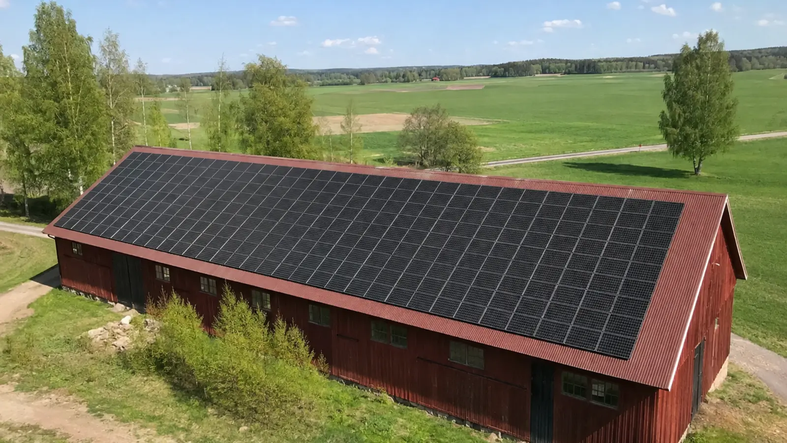 Ladutak med solpaneler